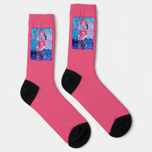 Chaussette Chaussettes d'équipage Flamant rose (Droite)