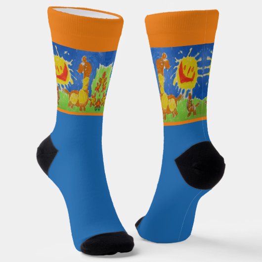 Chaussette Chaussettes d'équipage Giraffe (Angulaire)
