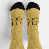 Chaussette Chaussettes d'équipage Gold n Black Logo (Haut)