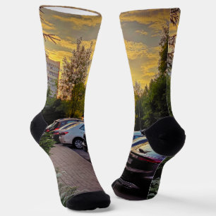 Chaussette Chaussettes d'équipage Golden Hour Street - person