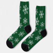 Chaussette Chaussettes d'équipage Green Snowflake (Gauche)