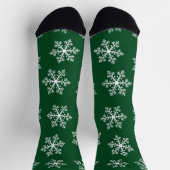 Chaussette Chaussettes d'équipage Green Snowflake (Haut)