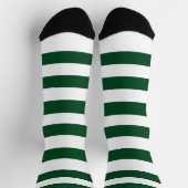 Chaussette Chaussettes d'équipage Green Stripes (Haut)