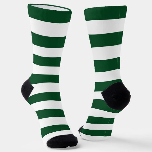 Chaussette Chaussettes d'équipage Green Stripes (Angulaire)