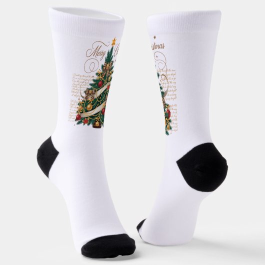 Chaussette Chaussettes d'équipage - Joyeux Noël (Angulaire)