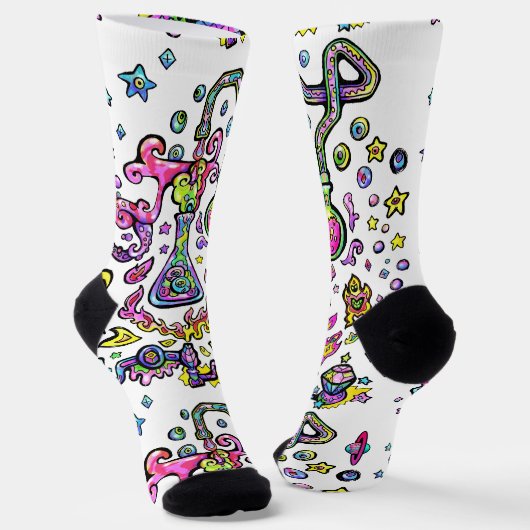 Chaussette Chaussettes d'équipage Mad Science Experiment (Angulaire)