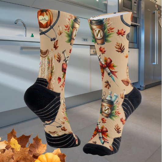 Chaussette Chaussettes d'équipage mocha mocha monogramme