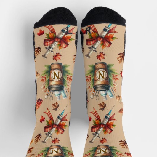 Chaussette Chaussettes d'équipage mocha mocha monogramme (Haut)