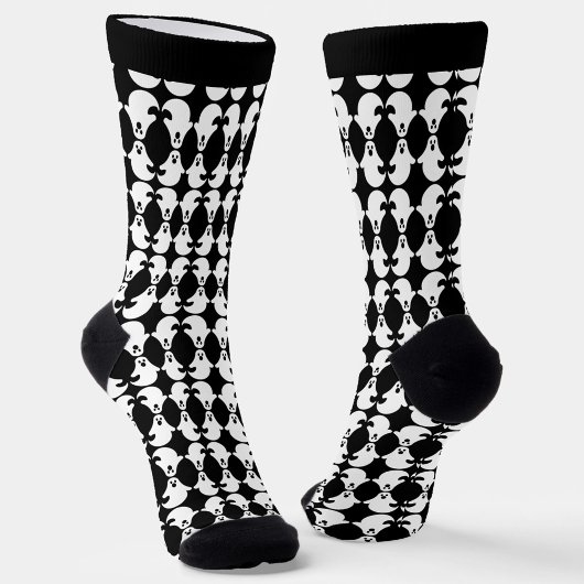 Chaussette Chaussettes d'équipage Motif de fantômes en miroir