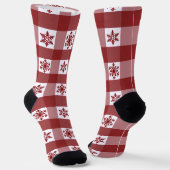 Chaussette Chaussettes d'équipage Motif de Noël rouge (Angulaire)