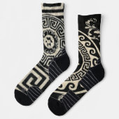 Chaussette Chaussettes d'équipage motif noir et blanc (Gauche)
