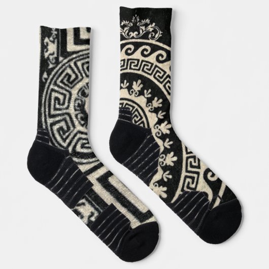 Chaussette Chaussettes d'équipage motif noir et blanc (Droite)