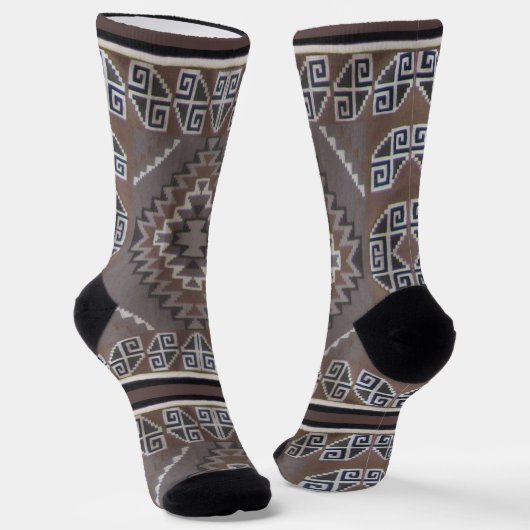 Chaussette Chaussettes d'équipage Motifs amérindiennes (Angulaire)