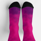 Chaussette Chaussettes d'équipage Neon Pink Smoke Gradient - (Haut)