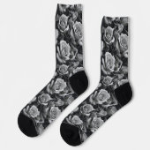 Chaussette Chaussettes d'équipage noir et blanc Rose (Gauche)