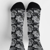 Chaussette Chaussettes d'équipage noir et blanc Rose (Haut)