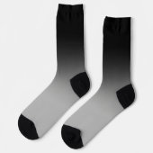 Chaussette Chaussettes d'équipage Ombré à dégradé noir (Gauche)