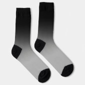Chaussette Chaussettes d'équipage Ombré à dégradé noir (Droite)