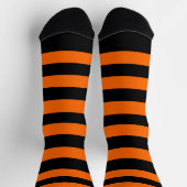 Chaussette Chaussettes d'équipage Orange/Black Stripes (Haut)