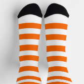 Chaussette Chaussettes d'équipage Orange Stripes (Haut)