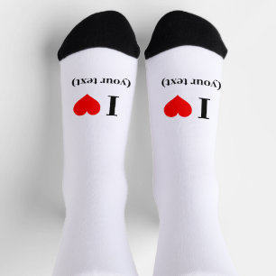Chaussette Chaussettes d'équipage - Personnalisé I coeur (vot