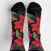 Chaussette Chaussettes d'équipage Poinsettias (Haut)