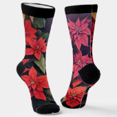Chaussette Chaussettes d'équipage Poinsettias (Angulaire)