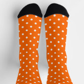 Chaussette Chaussettes d'équipage Pois orange (Haut)