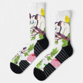 Chaussette Chaussettes d'équipage Possum Frog Chicks Floral M (Gauche)