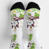 Chaussette Chaussettes d'équipage Possum Frog Chicks Floral M (Haut)