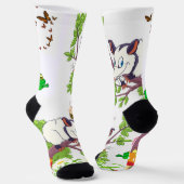 Chaussette Chaussettes d'équipage Possum Frog Chicks Floral M (Angulaire)