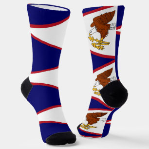 Chaussette Chaussettes d'équipage pour femmes avec drapeau de