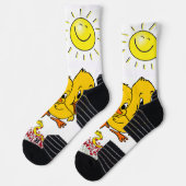 Chaussette Chaussettes d'équipage Poussins Jaune Serpent Flor (Gauche)