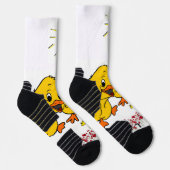 Chaussette Chaussettes d'équipage Poussins Jaune Serpent Flor (Droite)