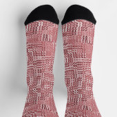 Chaussette Chaussettes d'équipage Red Floral Panel (Haut)
