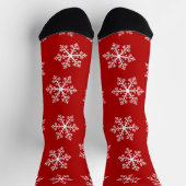 Chaussette Chaussettes d'équipage Red Snowflake (Haut)