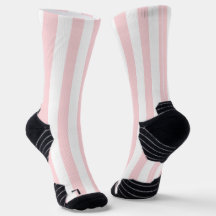 Chaussettes d'équipage rose et blanc