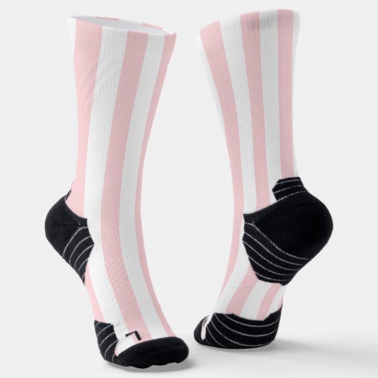 Chaussette Chaussettes d'équipage rose et blanc (Angulaire)