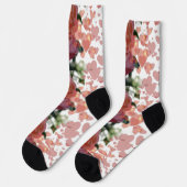 Chaussette Chaussettes D'Équipage roses Et Coeurs (Gauche)