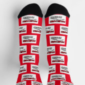 Chaussette Chaussettes d'équipage rouge RADIO NASCARD (Haut)