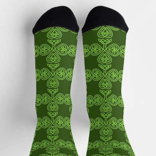 Chaussette Chaussettes d'équipage Shamrocks celtiques (Haut)