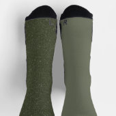 Chaussette Chaussettes d'équipage texturées Moss Green - Cust (Haut)