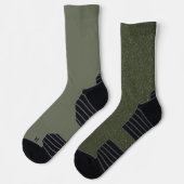 Chaussette Chaussettes d'équipage texturées Moss Green - Cust (Gauche)