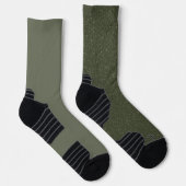 Chaussette Chaussettes d'équipage texturées Moss Green - Cust (Droite)