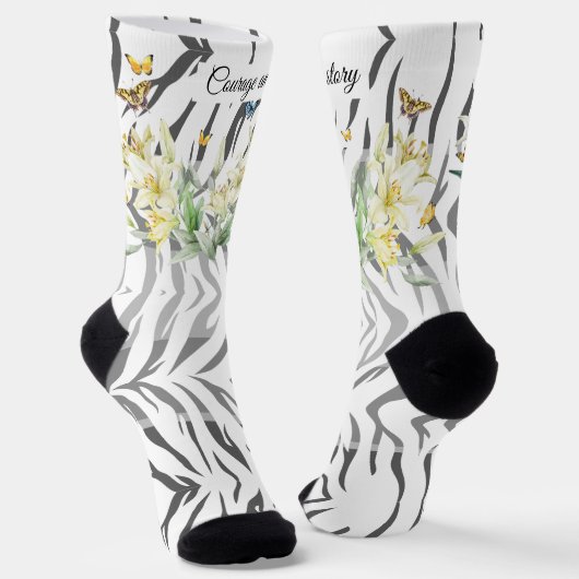 Chaussette Chaussettes d'équipage Tiger, Lilly et Papillons (Angulaire)