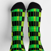 Chaussette Chaussettes d'équipage vertes et noires avec desig (Haut)