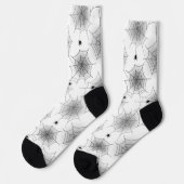 Chaussette Chaussettes d'équipage White Spider Web Halloween (Gauche)