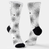 Chaussette Chaussettes d'équipage White Spider Web Halloween (Angulaire)