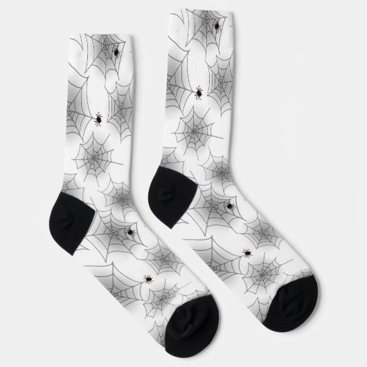 Chaussette Chaussettes d'équipage White Spider Web Halloween (Droite)