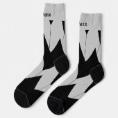 Chaussette Chaussettes design Art Déco Gris Noir (Gauche)